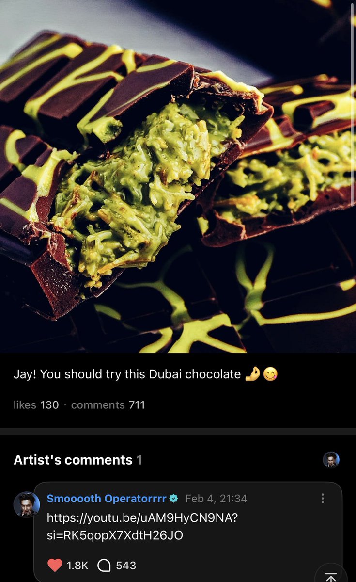 jaywoncult's tweet photo. JAY insert the youtube link for jaywon’s vlog of testing dubai chocolate 🥹

He still rmmbr that jaywon vlog 😭🫶🏼❤️ https://t.co/NfsZY32lkR