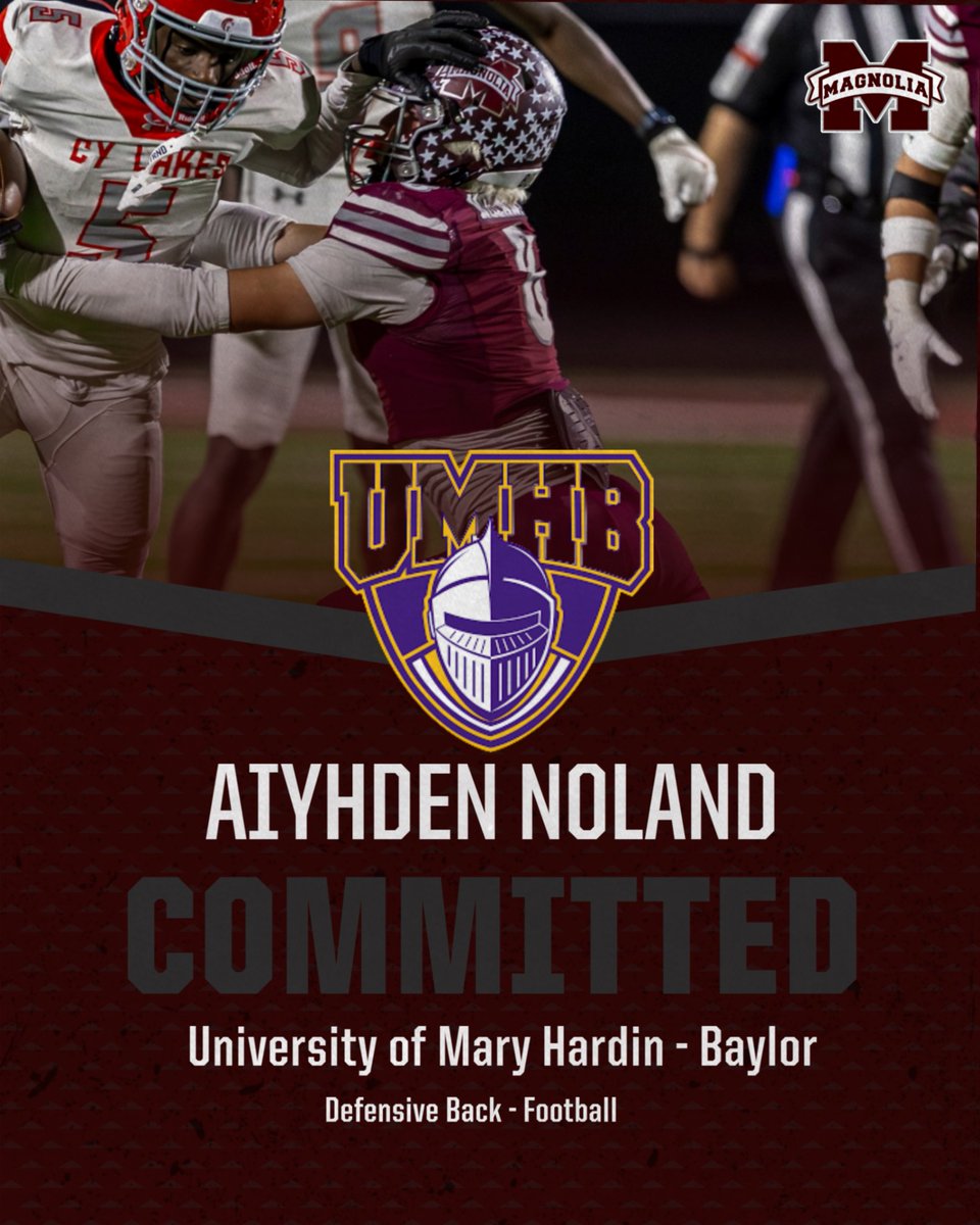 DogFootball's tweet image. Congrats to Joseph and Aiyhden as they made their commitments to play football at UMHB.  Go be great!  We are very proud of you!  #BeABulldog @MagISDAthletics @MagnoliaHighTX @CruFootball