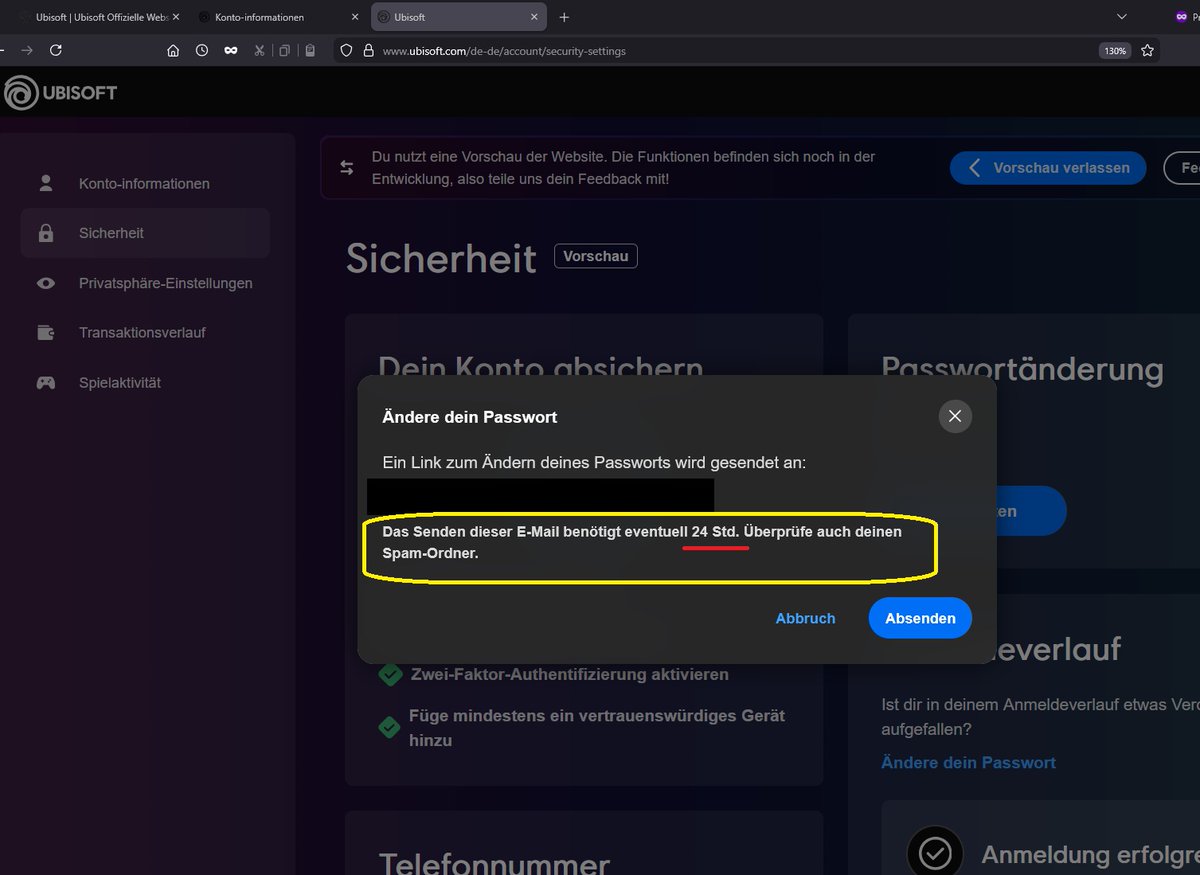 YodnBengl's tweet photo. @UbisoftSupport Are you kidding me??  In this situation of possibly leaked data and emergency shutdown of all services, it takes you 24 hours to let me change my password??? https://t.co/RkeRMhTryx