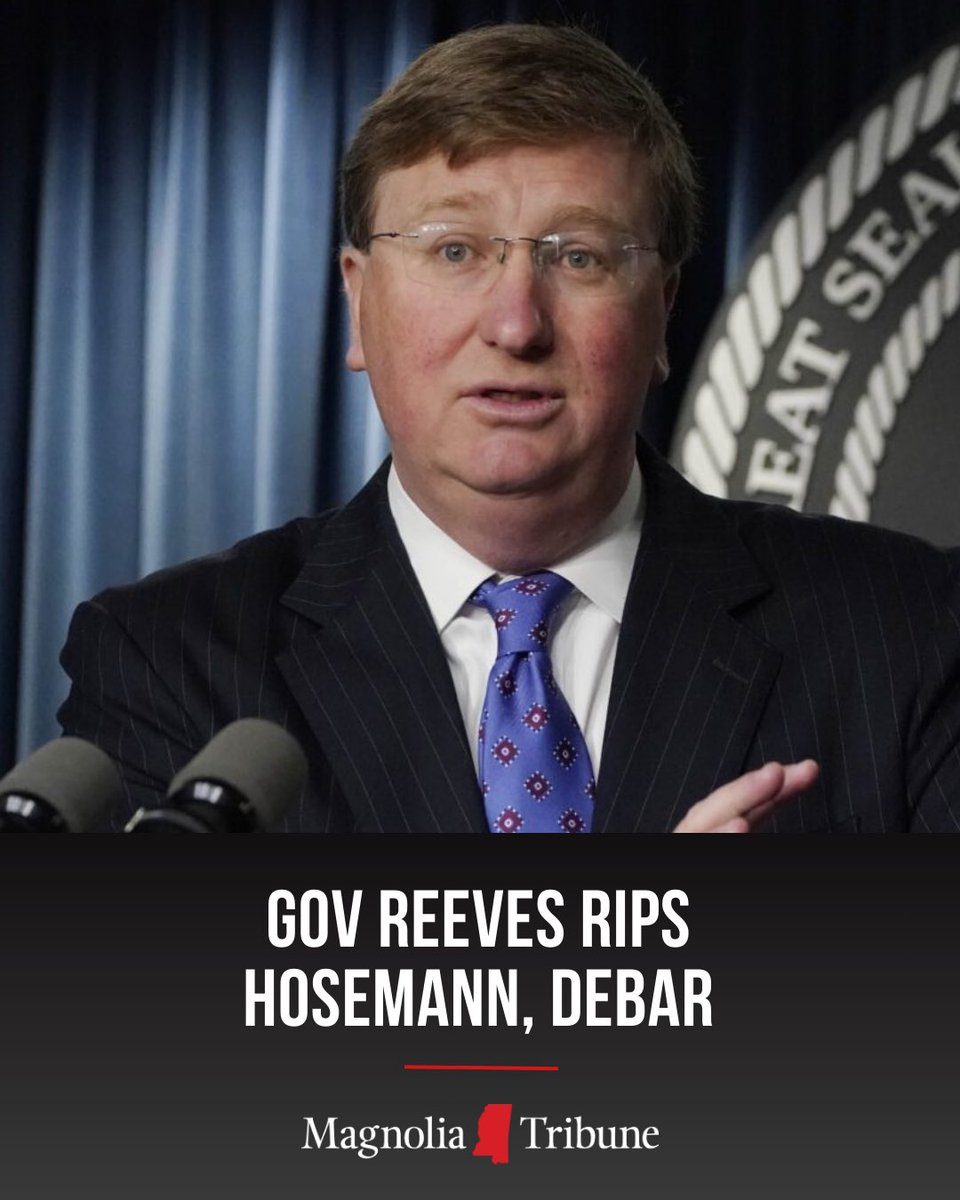 “I’ve never been more disappointed in elected officials than I am this morning.”

Governor Tate Reeves had harsh words for Lt. Governor Delbert Hosemann and Senate Education Chairman Dennis DeBar after the MS Senate killed a plan backed by President Trump to create Education