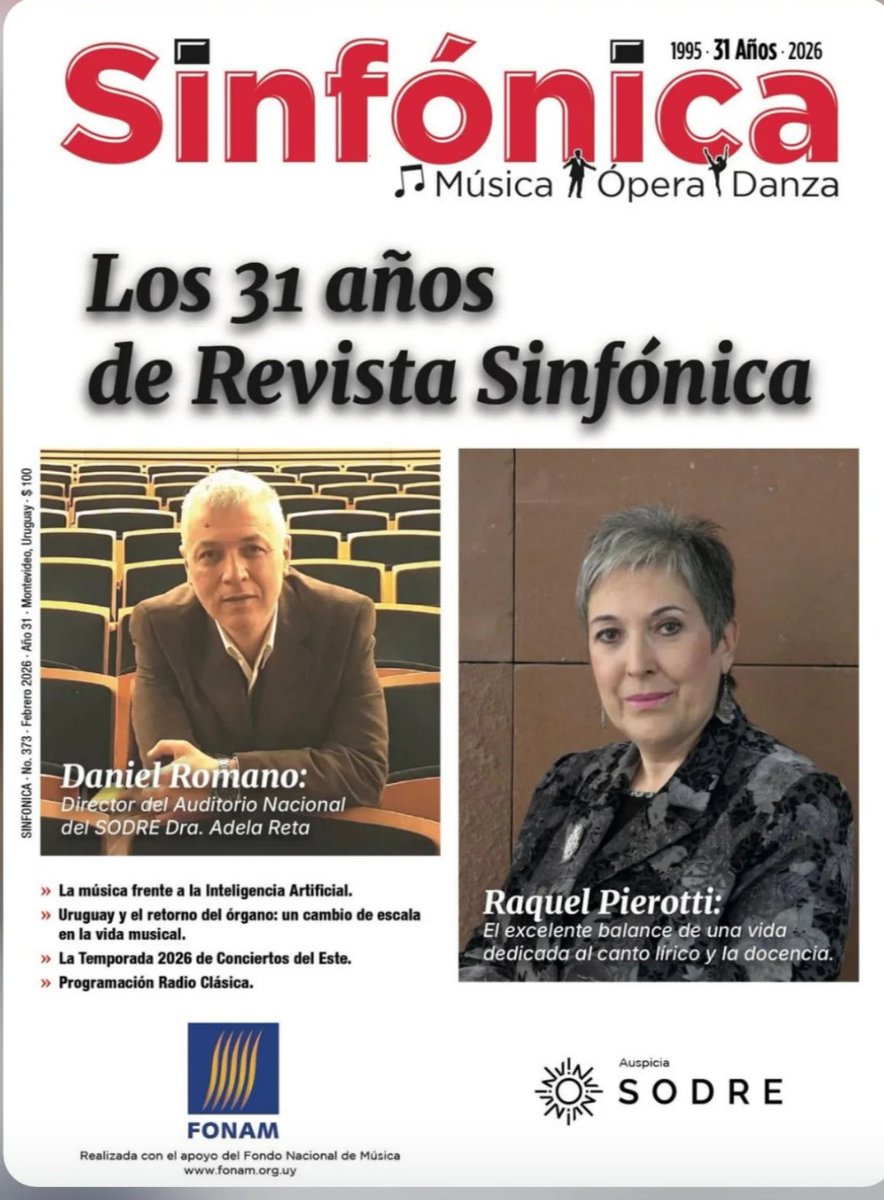 RomanoDani's tweet photo. Revista Sinfónica febrero 2026 https://t.co/KVbrTAbfYV