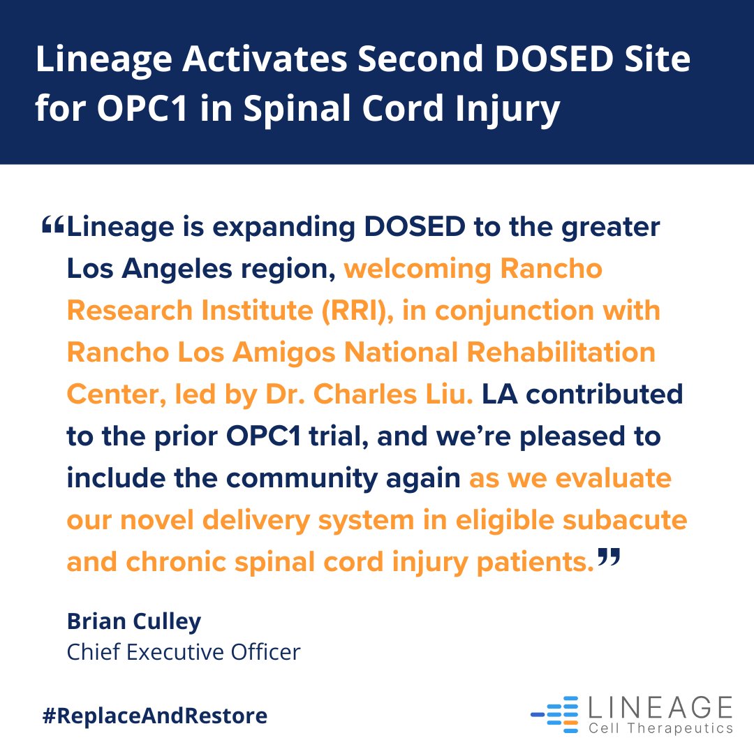 Lineage Cell Therapeutics tweet media