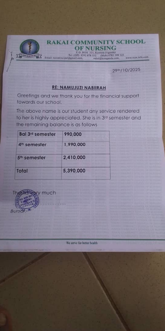 GabrielBuule's tweet image. Hello Good people, Namujuzi Nabiirah badly needs our support, she is an orphan who was being supported by her granny who recently pass on. Lets do this, whoever has anything, lets pay using her school pay Code school pay code of 1008072477. Lets educate a future Nurse.