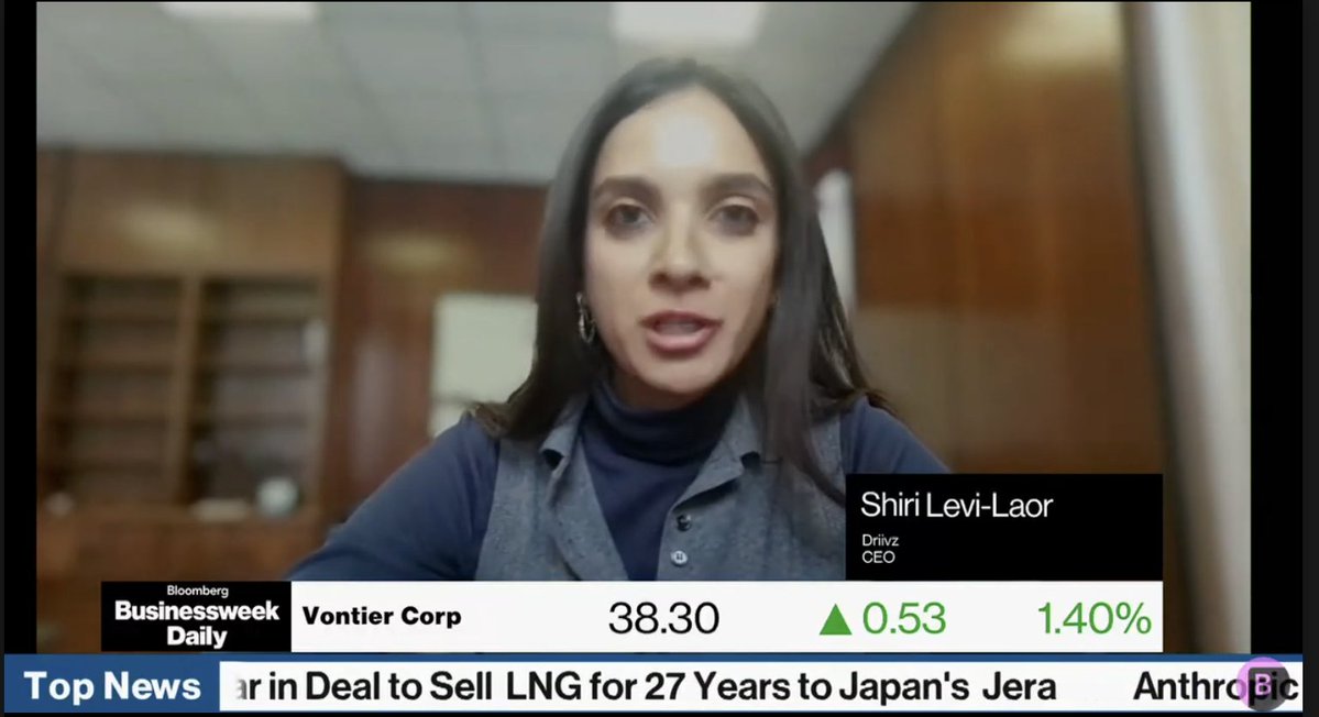 CEO Shiri Levi-Laor of client <a href="/Driivz_EV/">Driivz</a>, a <a href="/Vontier_Corp/">Vontier</a> company, appeared yesterday on Bloomberg TV to talk EV charging and infrastructure 📺 

Full clip 🔗 bloomberg.com/news/audio/202… 

#energymanagement #emobility $VNT