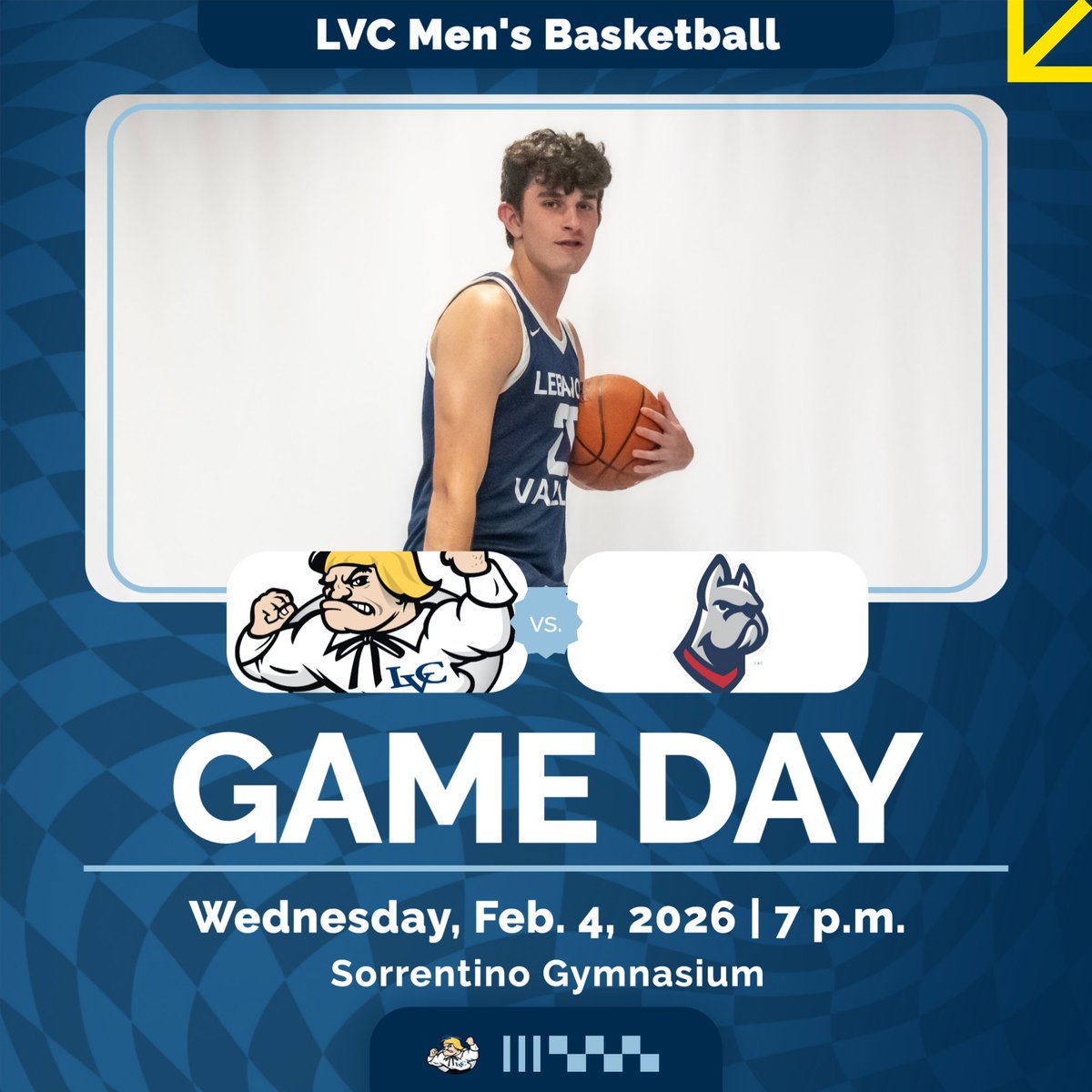 LVCathletics's tweet photo. 🏀GAME DAY!🏀
#lvcmbb hosts DeSales tonight at 7 p.m. in Sorrentino Gymnasium.
Huge conference battle—let’s pack the house and bring the noise!💪
📊https://t.co/rPGJe2uD9b
📹https://t.co/WNCZMRzzIj
📄https://t.co/cDp0hLg1rj
#GoDutchmen https://t.co/DmSugO7QRs