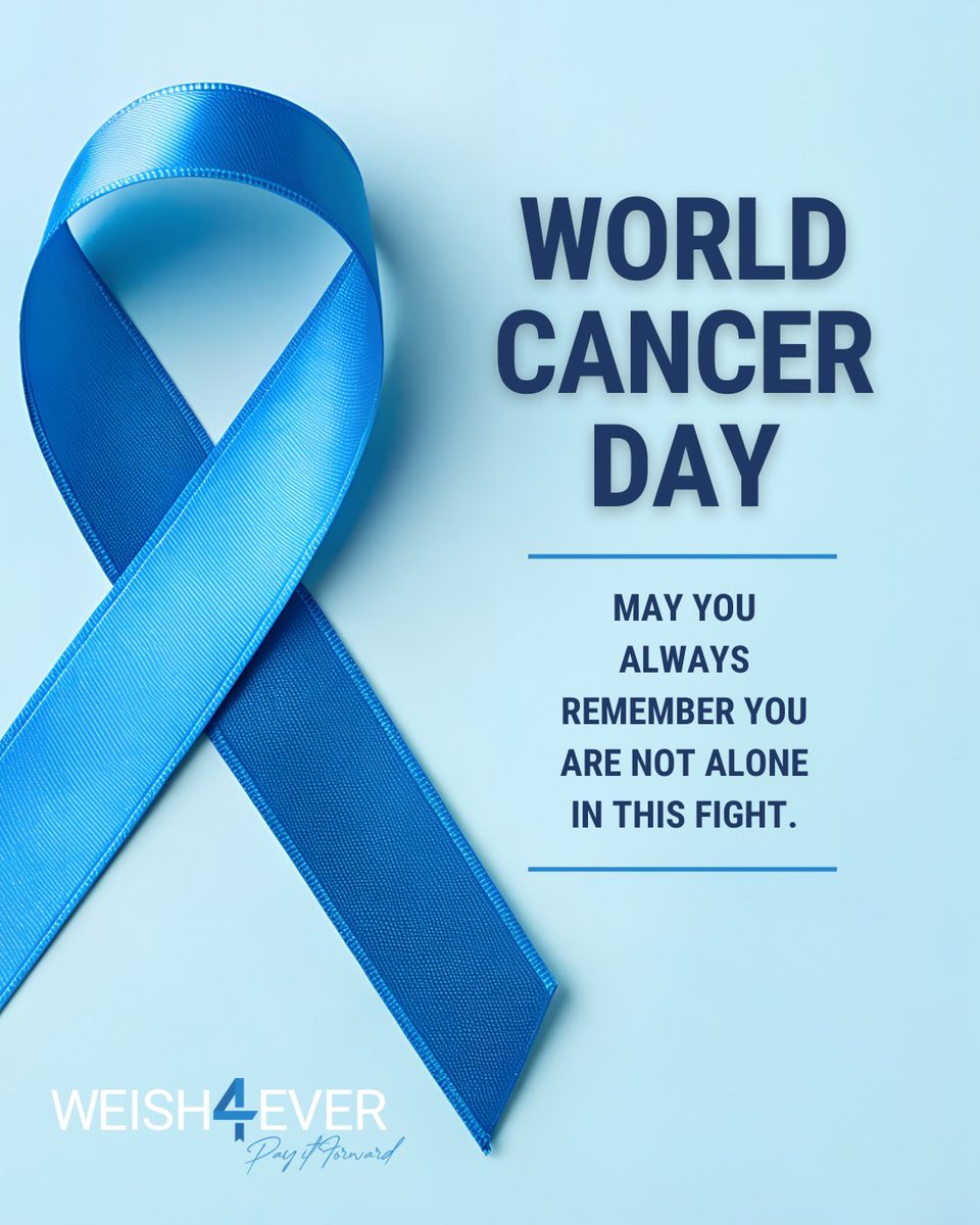 Weish4Ever's tweet photo. Today, on World Cancer Day, we honor every family navigating the unimaginable.

At Weish4Ever, we believe no one should face cancer alone, and we’re committed to showing up with support, resources, and community. Together we remember, together we fight, and together we care. 💙 https://t.co/Gp4ZTGLZOd