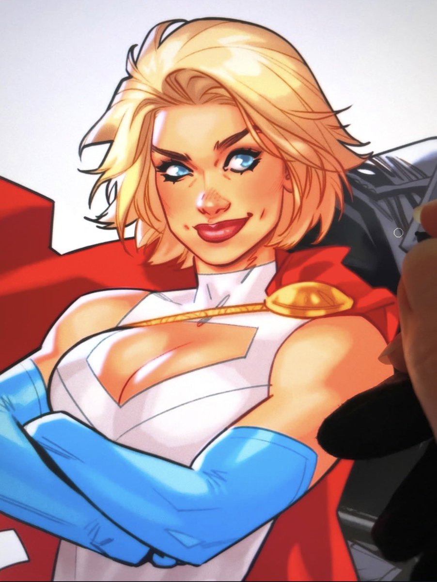 #Wip Power Girl.
‘Power Girl x Punisher’ soon, in your best crossover ‘Superman/Spiderman’ #1, out in March.
Being part of this teaming up with <a href="/GailSimone/">Gail Simone 💙💛</a> is just a crazy dream come true.
<a href="/DCOfficial/">DC</a> 
#supermanspiderman #supermanspidermancrossover #powergirl #thepunisher