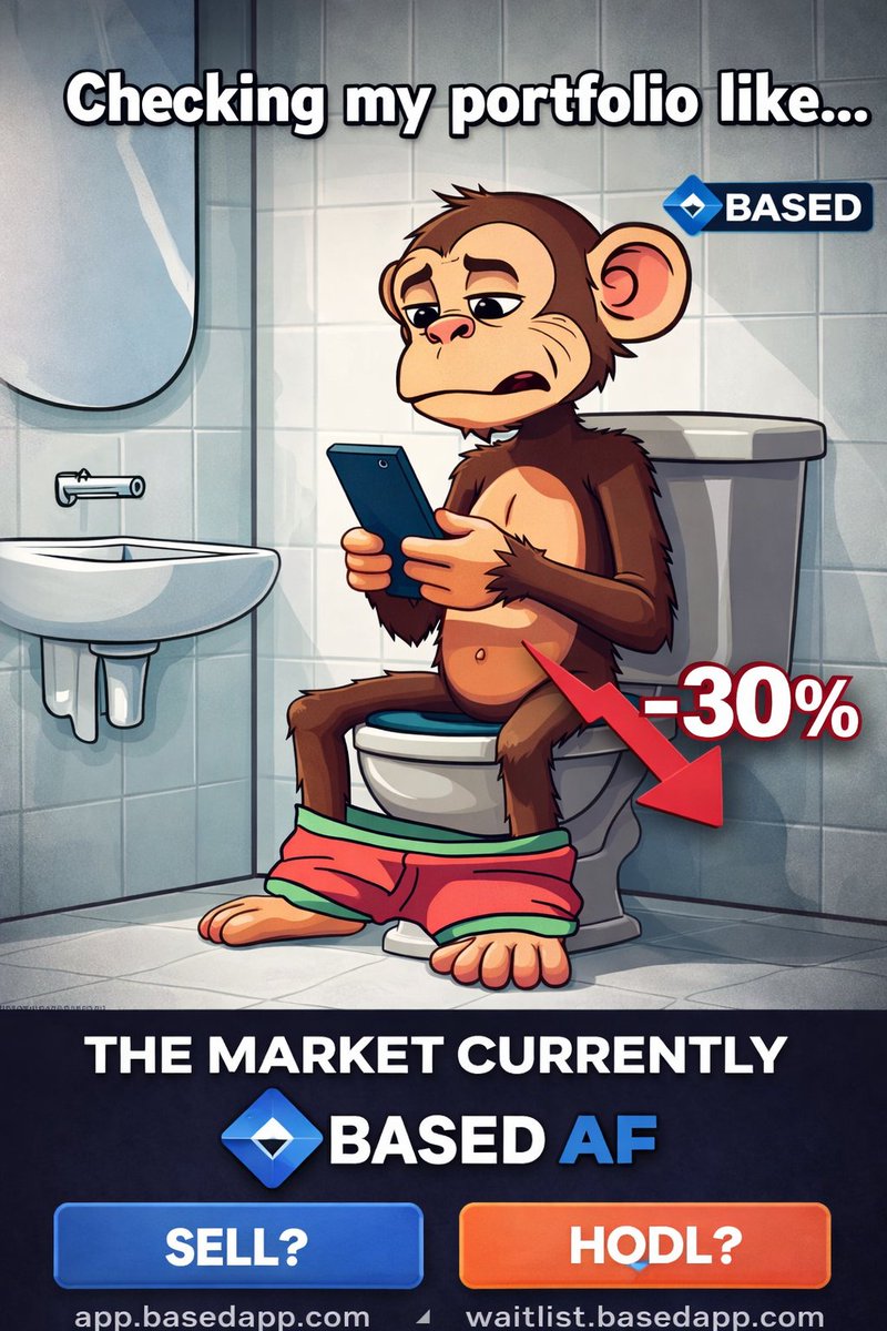 Ata555500's tweet image. Checking my portfolio like… 🐒📉
Market red, emotions mixed, conviction still strong.
BASED AF market mood —
panic on the charts, memes in the heart 😅

Sell?
HODL?
Or just scroll and trust the process.

#BasedMemeShowdown #MOGG #BasedAF #CryptoMemes #MarketSentiment #HODL