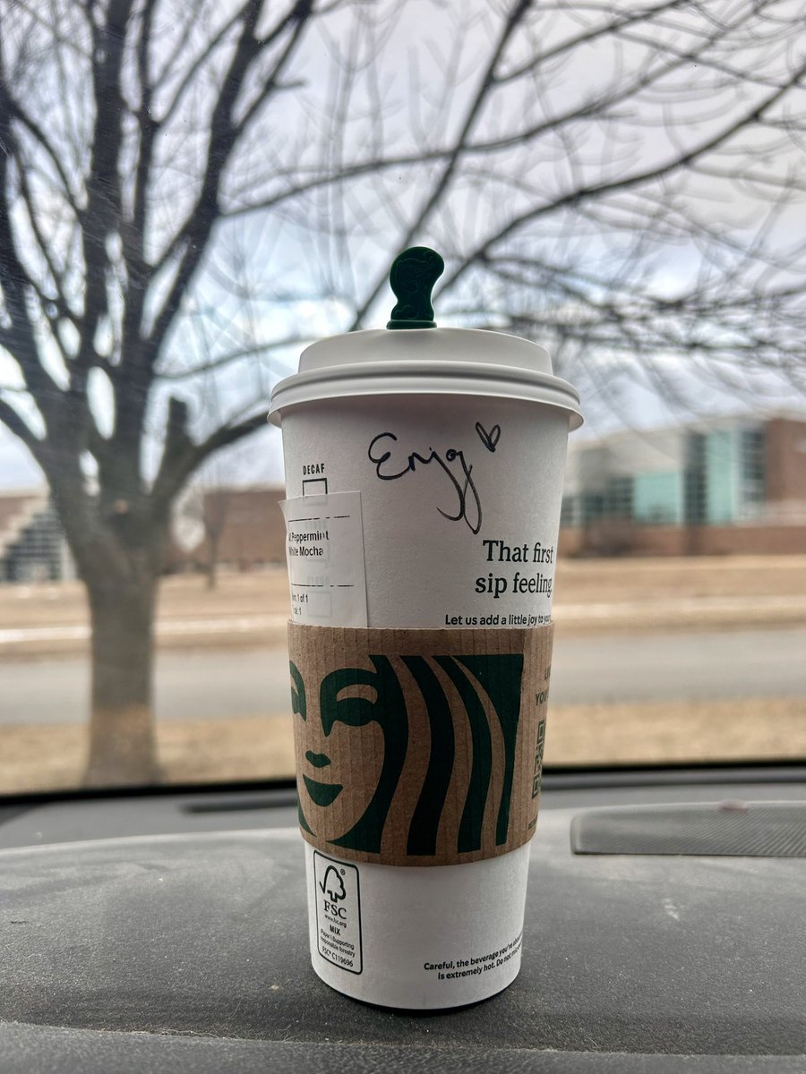 Thank you, Barista, I AM enjoying my #venti #peppermint white mocha. These cold winter months require my favorite hot beverage and no one does it like <a href="/Starbucks/">Starbucks</a>. #jou432 #hon395