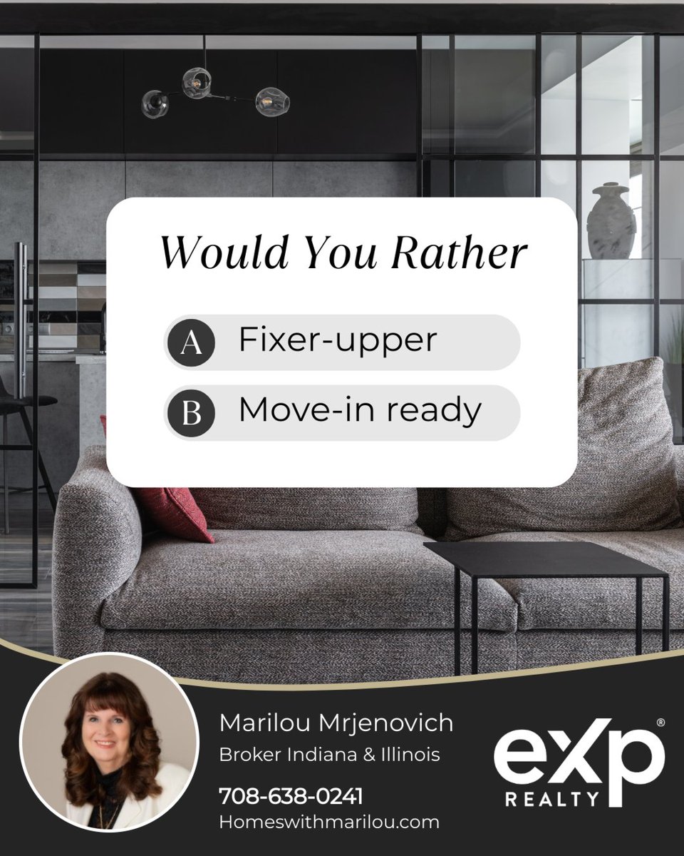 marilouhomes's tweet image. House hunting? Would you rather a fixer-upper to make your own or a move-in ready home? 🏠 Think long-term comfort and cost. Share your choice! 🛠️🔑

#wouldyourather #fixerupper #moveinready
