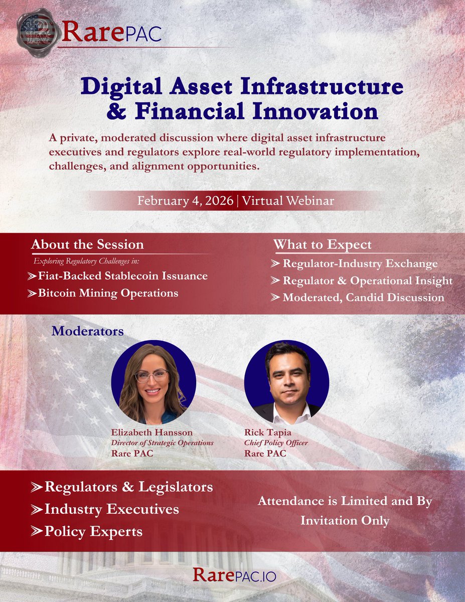 Proud of Elizabeth for moderating a roundtable with federal &amp; state legislators and industry leaders on improving real-world digital asset policy.

Policies must be built on frameworks that reflect how these systems actually operate in the real world.

This dialogue is exactly
