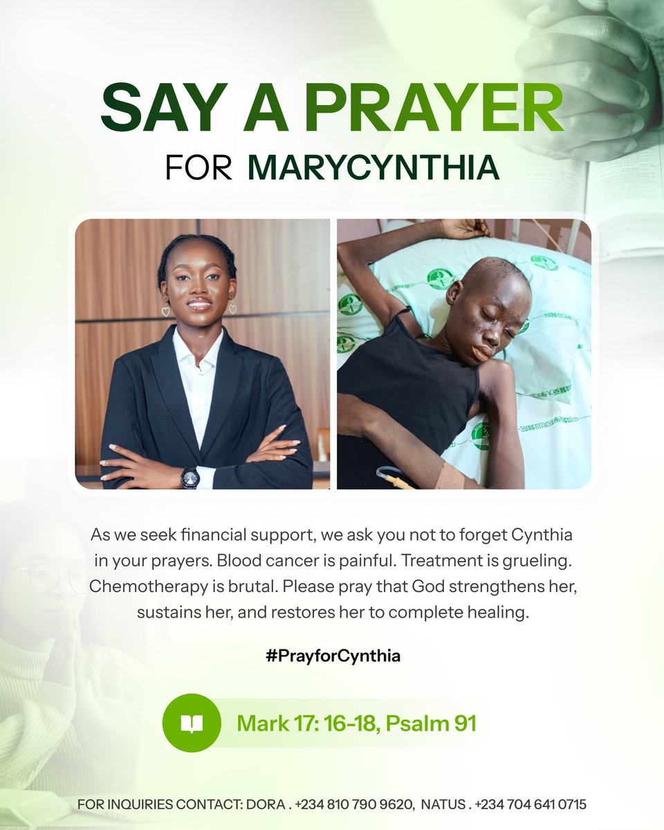 Exactly 62 days ago, we set out to raise ₦62,000,000 to save Marycynthia’s life.

​Okwuluora Ndi Igbo has picked up the case, and we believe that with his voice, Marycynthia will get all the help she needs. Even though she is unconscious at the moment, we are holding on tight to