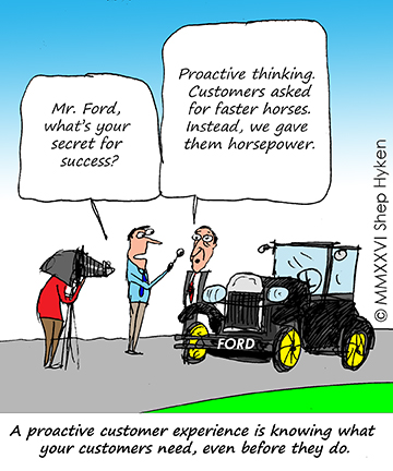 You can wait for customers to tell you what’s broken, what’s missing, or what they expect next, or you can design a process or strategy that gets you there first. 

A proactive customer experience builds confidence. Reactive strategies don’t.

hyken.com/customer-servi… #CX