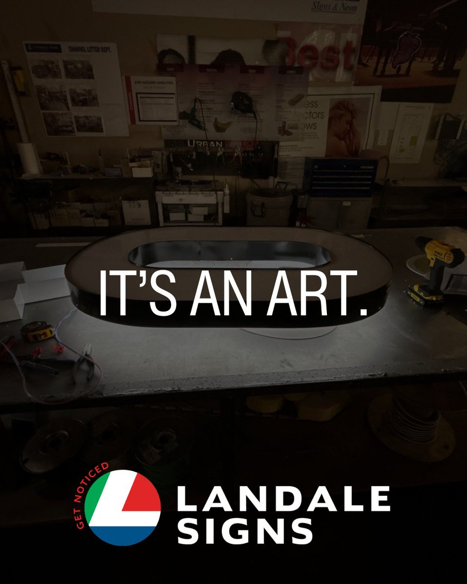 What you see on a building starts here.
On the bench. In the shop. Made by hand.

This is where brands come to life.

#LandaleSigns #SignMaking #ItsAnArt #ShopLife #Fabrication