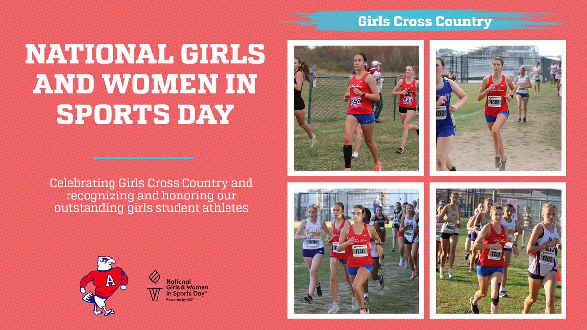 Today we celebrate National Girls and Women in Sports Day!
We recognize all of our Girls Sports today. The Cross Country team had a great season this fall!
Go Eagles!
🏃‍♀️🦅🔴⚪️🔵🏃‍♀️