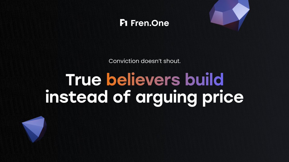8+ years managing token communities taught us:

Biggest holders = quietest members. They don't need to prove anything.
True believers build instead of arguing price.

FrenOne helps communities identify real conviction: fren.one