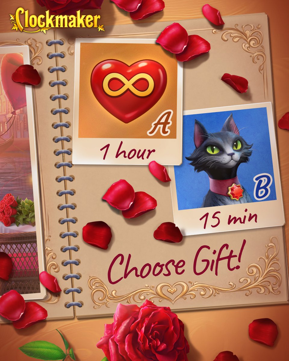 ClockmakerGame's tweet image. 🎁 𝐖𝐡𝐢𝐜𝐡 𝐨𝐧𝐞 𝐰𝐢𝐥𝐥 𝐛𝐞𝐜𝐨𝐦𝐞 𝐲𝐨𝐮𝐫𝐬 𝐢𝐧 𝐂𝐥𝐨𝐜𝐤𝐦𝐚𝐤𝐞𝐫? ➡️ play.belka-games.com/twi

Now is the perfect time to treat yourself ❤️ Follow your heart and make a choice: 𝐀 or 𝐁? Leave your vote below 👇

#mobilegaming #mobilegames #clockmaker