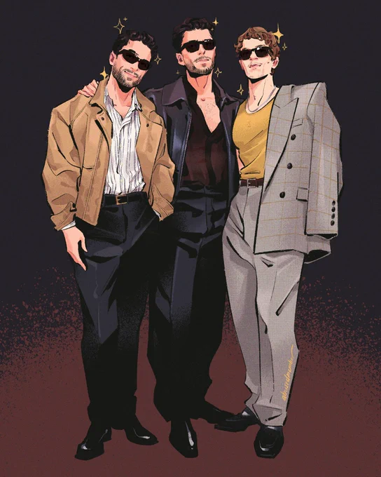 Personally loving this ensemble of style. The YSL Gang #ConnorStorrie #FrancoisArnaud #RobbieGK