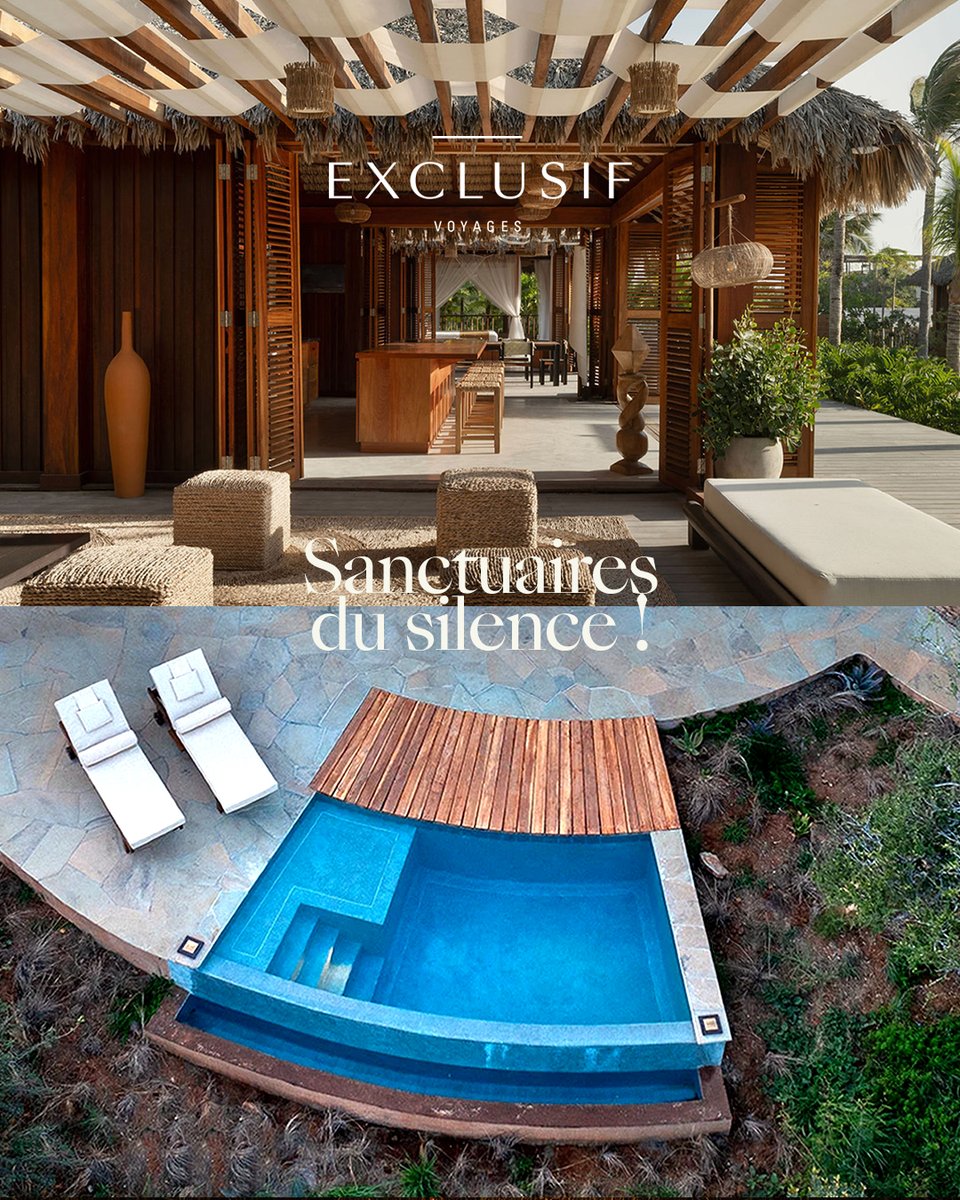 🌅 𝗦𝗘𝗟𝗘𝗖𝗧𝗜𝗢𝗡 𝗗’𝗔𝗗𝗥𝗘𝗦𝗦𝗘𝗦 – 𝗦𝗔𝗡𝗖𝗧𝗨𝗔𝗜𝗥𝗘𝗦 𝗗𝗨 𝗦𝗜𝗟𝗘𝗡𝗖𝗘 > À travers le monde, certains lieux d’hospitalité dépassent la simple idée de séjour pour devenir de véritables sanctuaires architecturaux... 𝗗𝗲𝗰𝗼𝘂𝘃𝗿𝗶𝗿 > exclusifvoyages.com/adresse/sanctu…