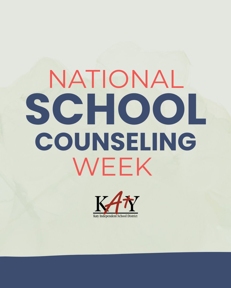 katyisd's tweet photo. This week is National School Counseling Week. Thank you to our counselors for the guidance, care and encouragement you provide every day.
Learn more: https://t.co/cUA5yVW565
#KatyISD #CounselingWeek https://t.co/LtA3Btd5hi