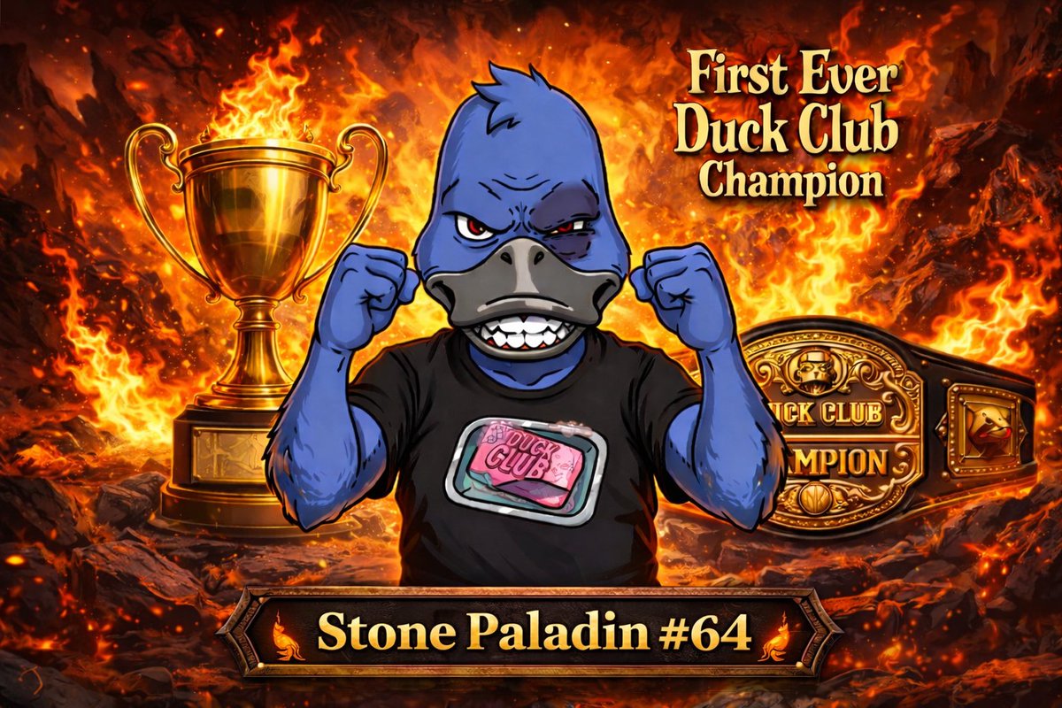 Please rise and pay the well-deserved tribute to the reigning champion! 🏆 Hell Crew 👑

Sponsorship is now open - who, if not the champion, deserves your support? 👇 $75/100 already done 🔥 #DuckClub