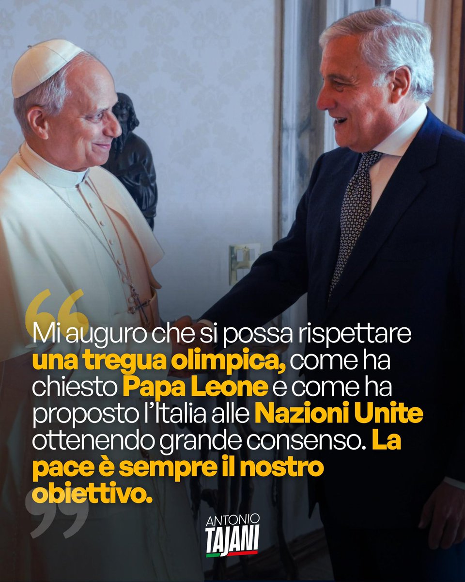 Vogliamo utilizzare i Giochi di Milano-Cortina anche per promuovere un cessate il fuoco nel mondo durante il periodo delle Olimpiadi, è un obiettivo importante.