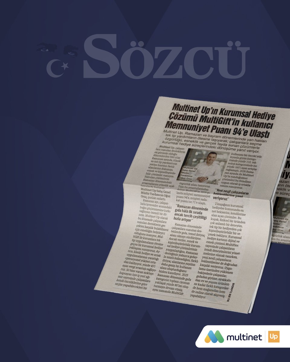 multinetcomtr's tweet image. Multinet Up Satış Genel Müdür Yardımcımız Oğuz Oruç, MultiGift ve MultiFlex’in esnek yapısıyla Ramazan döneminde çalışan beklentilerine güçlü yanıt verdiğini vurguladı.

Haberleri okumak için tıklayın: linkedin.com/feed/update/ur…

#MultinetUp #MultinetUptanHaberler
