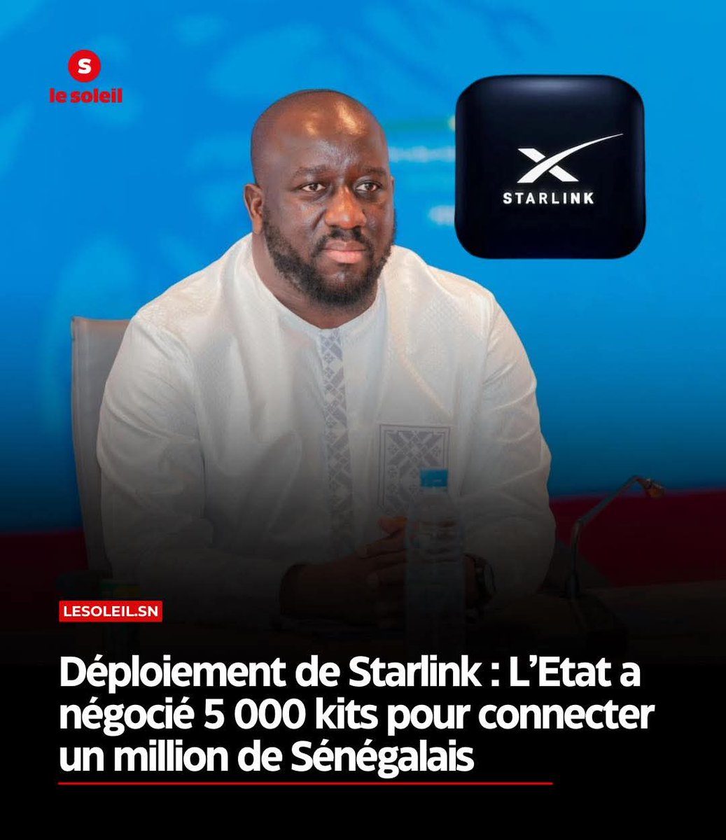 Le déploiement de Starlink au Sénégal entre en droite ligne avec la mise en œuvre du New Deal Technologique.