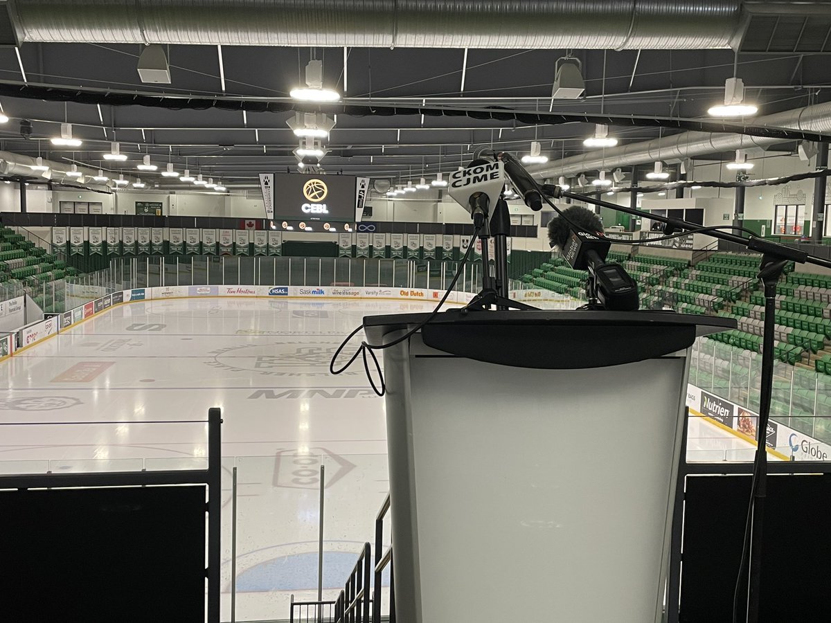 We’re at Merlis Belsher Place this morning for a highly anticipated press conference for @sskrattlers.

Saskatchewan Professional Basketball Club expected to announce their new chapter, under ownership from the Calgary Surge.

<a href="/CKOMNews/">650 CKOM</a> <a href="/CJMENews/">980 CJME</a>