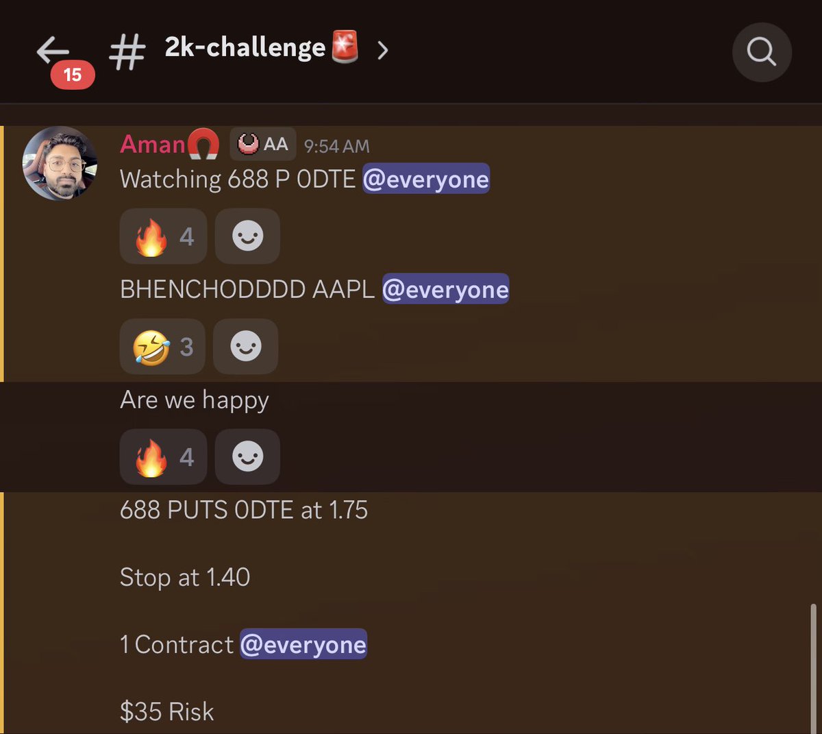 amantradesss's tweet photo. I post all my buys and sells for the #2Kchallenge inside my free discord.
I don’t give a single fuck about subscription money right now.
Come join:
https://t.co/WPd39auvUi https://t.co/5JKPThzcJh