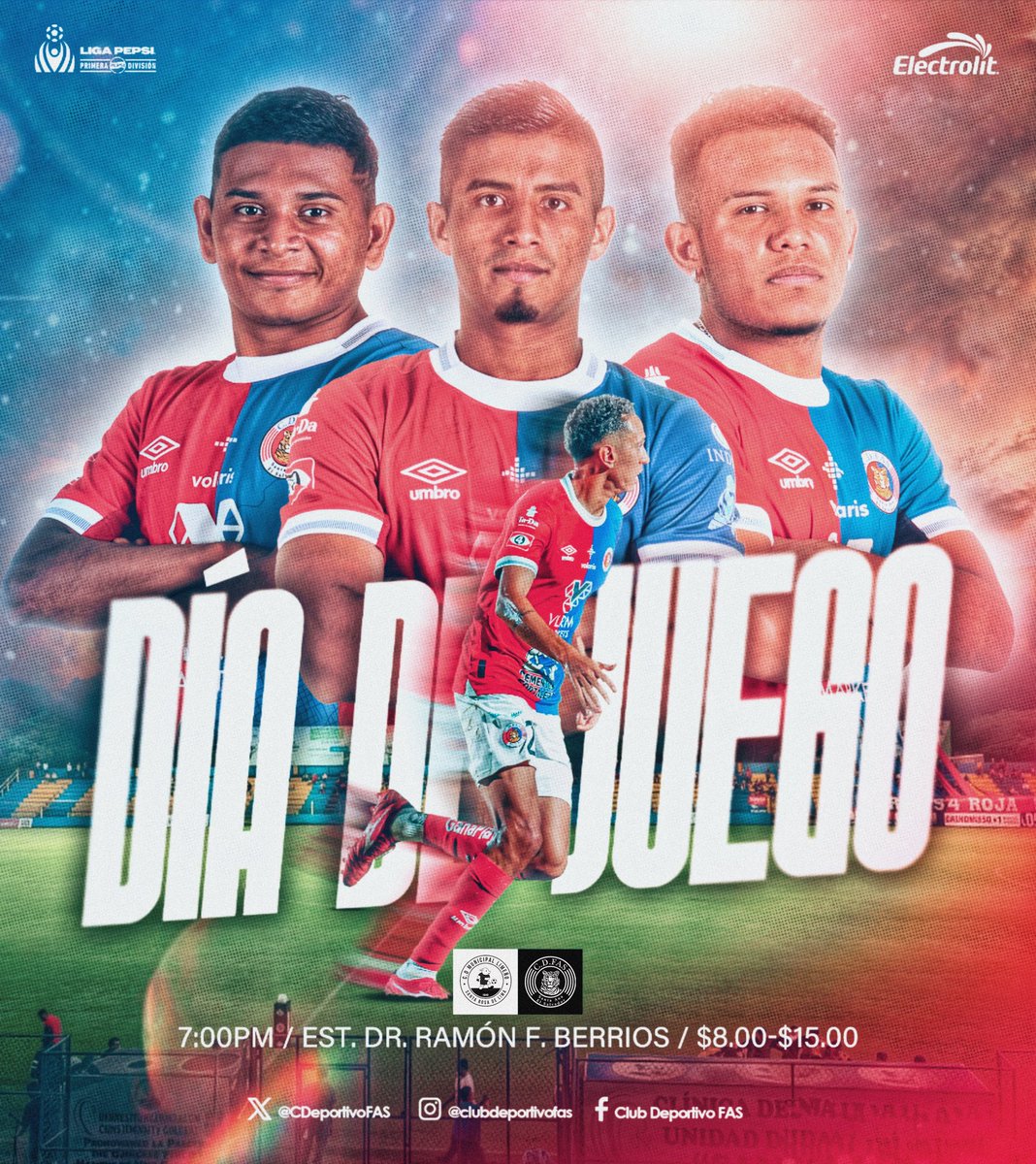 CDeportivoFAS's tweet photo. 𝑯𝑶𝒀 𝑱𝑼𝑬𝑮𝑨 𝑪𝑳𝑼𝑩 𝑫𝑬𝑷𝑶𝑹𝑻𝑰𝑽𝑶 𝑭𝑨𝑺 🔴🔵🐯

#LimeñovsFAS
#cdfas #tigrillos #clasura2026 https://t.co/jpbDwdw8N1