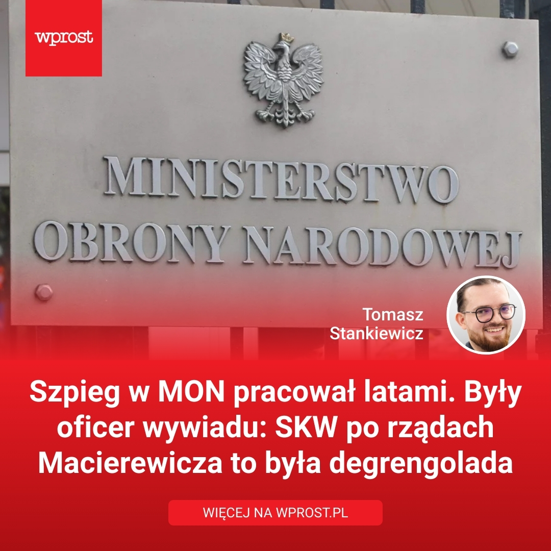 🔴 SKW była, mówiąc potocznie, najbardziej „przeczołganą” politycznie służbą ze wszystkich – mówi we „Wprost” ppłk <a href="/marcinfalinski/">ppłk Marcin Faliński</a> 

🔗 SZCZEGÓŁY: wprost.pl/12241446
<a href="/T_Stankiewicz_/">Tomasz Stankiewicz</a>