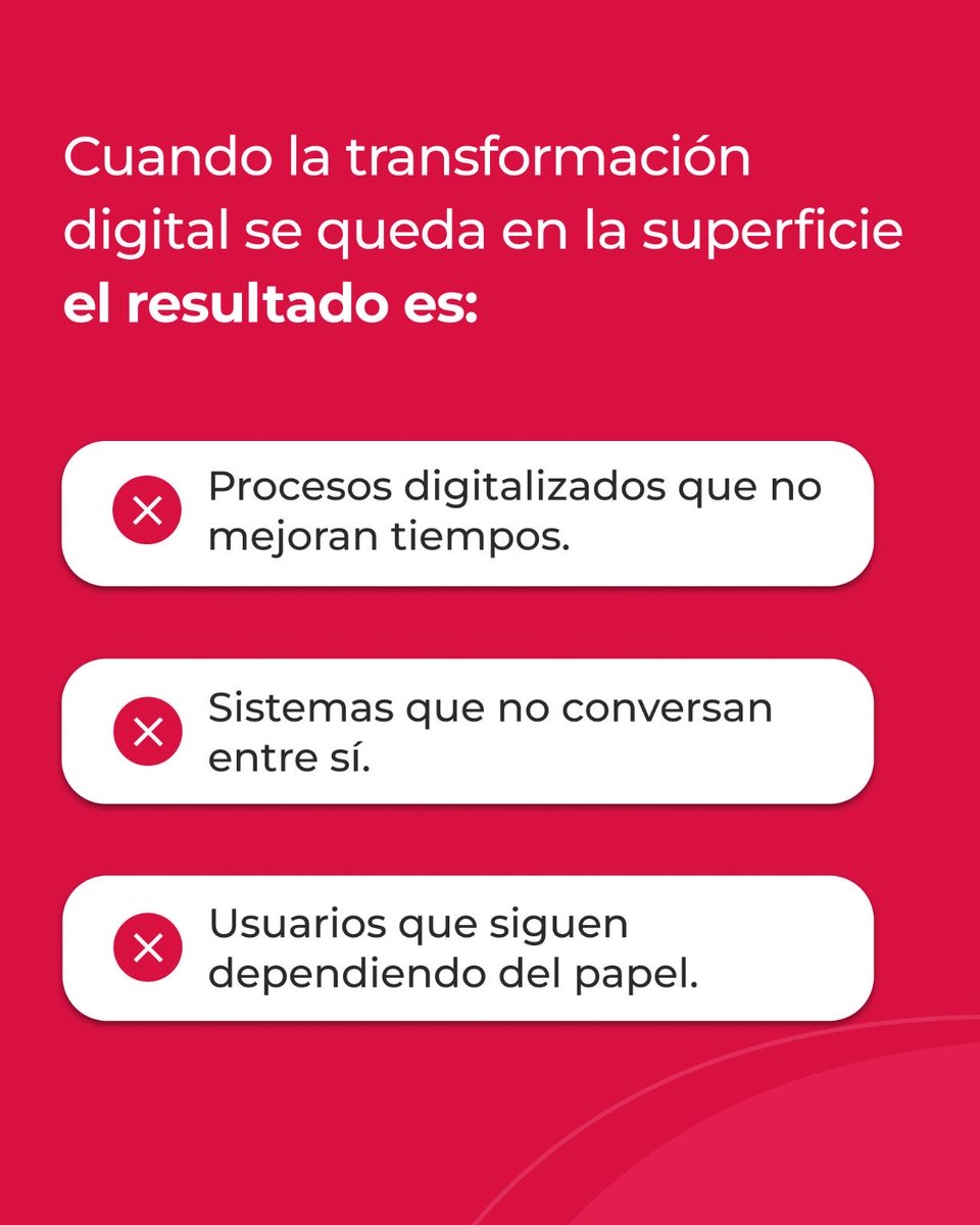 UnitechCorp's tweet photo. En el sector público, digitalizar no siempre significa mejorar: procesos que no se optimizan, sistemas que no se integran y más complejidad operativa. 

✅ En Unitech trabajamos la transformación digital con foco en impacto real y sostenible. ¡Deslizá y descubrilo! https://t.co/sqLguB9cdQ