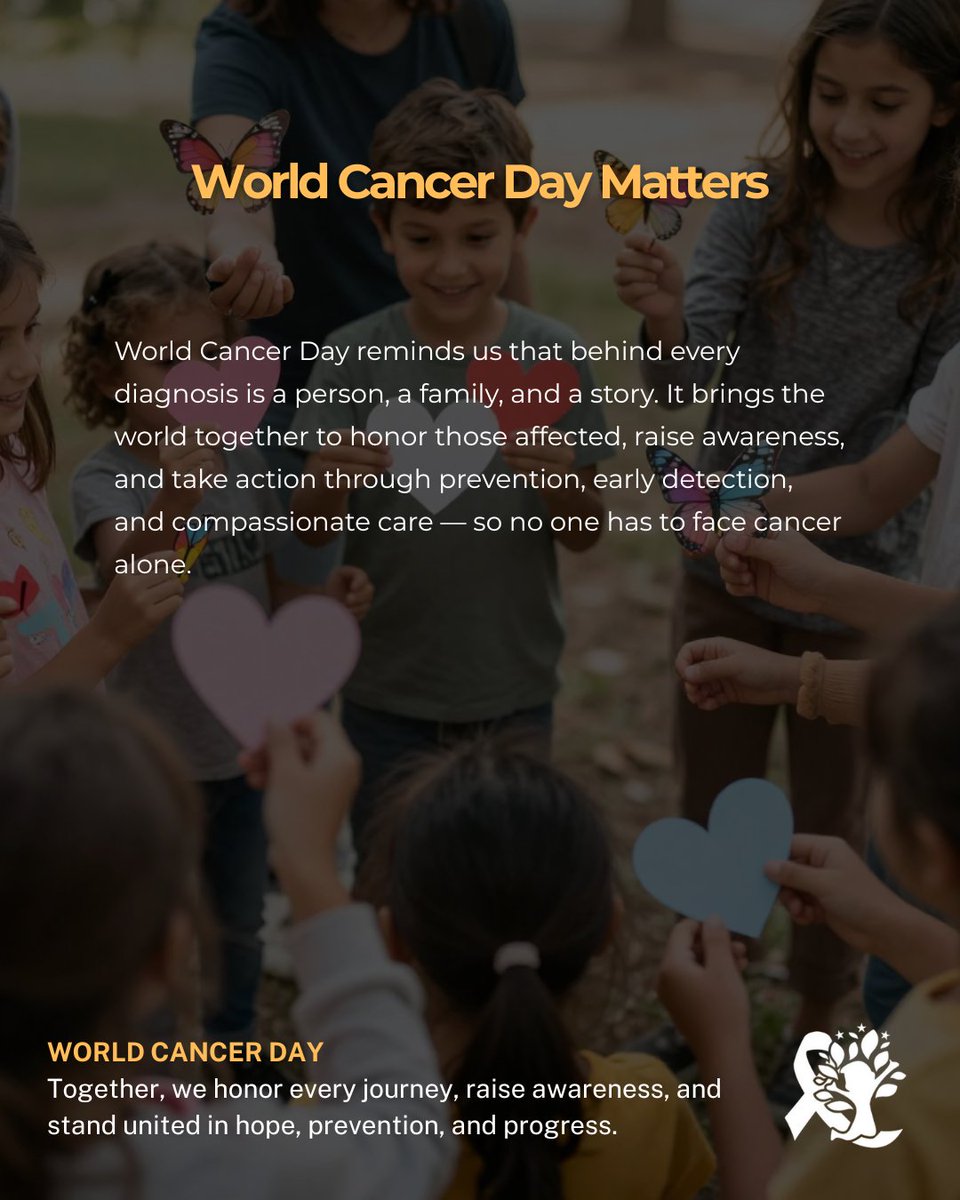 TFC_TX's tweet photo. On #WorldCancerDay, we honor every child and family impacted by cancer. For some, treatment includes a life-saving transplant, like a bone marrow or stem cell transplant. We stand for awareness, hope, and care — together. 💛
Source: https://t.co/mE5qr8UNV9 https://t.co/3m2nEClUp8