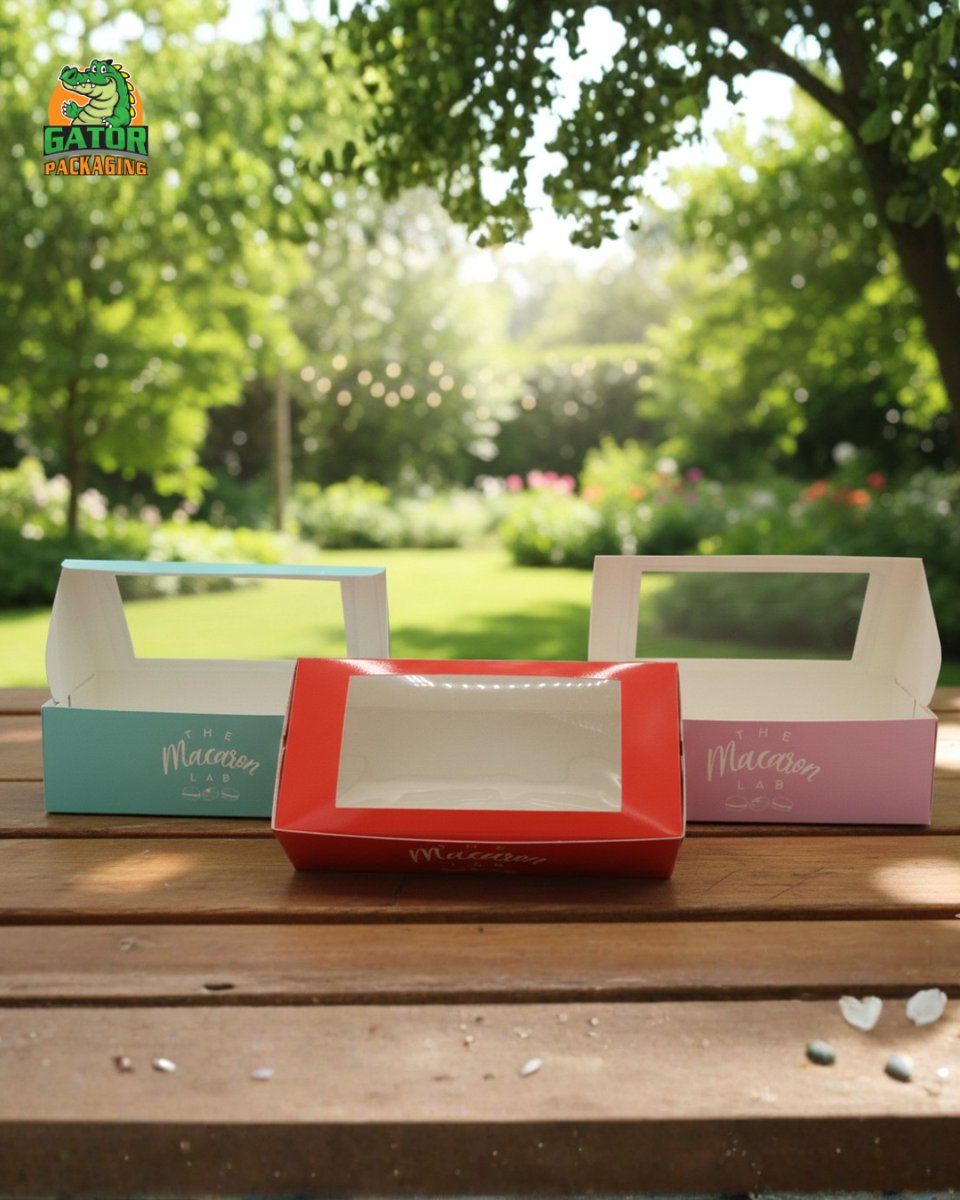 GatorPackaging's tweet image. Where sweetness meets style
Beautifully designed macaron boxes that make every treat feel special before the first bite.
#MacaronPackaging #BakeryPackaging