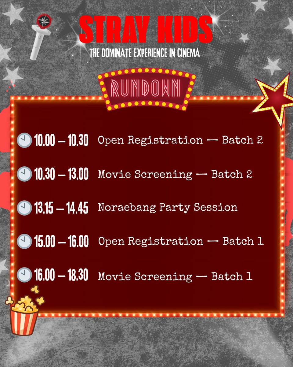 SKZevent_JKT's tweet photo. 𝐒𝐓𝐀𝐘 𝐍𝐎𝐁𝐀𝐑
Stray Kids: The dominATE Experience

✨Rundown✨

See you, STAY 🙌

#StrayKids 
#The_dominATE_Experience
#SemuaSeruDiCGV
 #StayNontonBareng https://t.co/bjvJ8Xlm0U