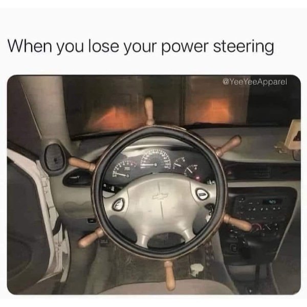 pirate_vojtech's tweet photo. „Hey, Don’t the handles hit you in the groin when you turn?“
„Yeah, it’s driving me nuts!“
#PirateCar #ShipWheel https://t.co/DjIAxoCevC