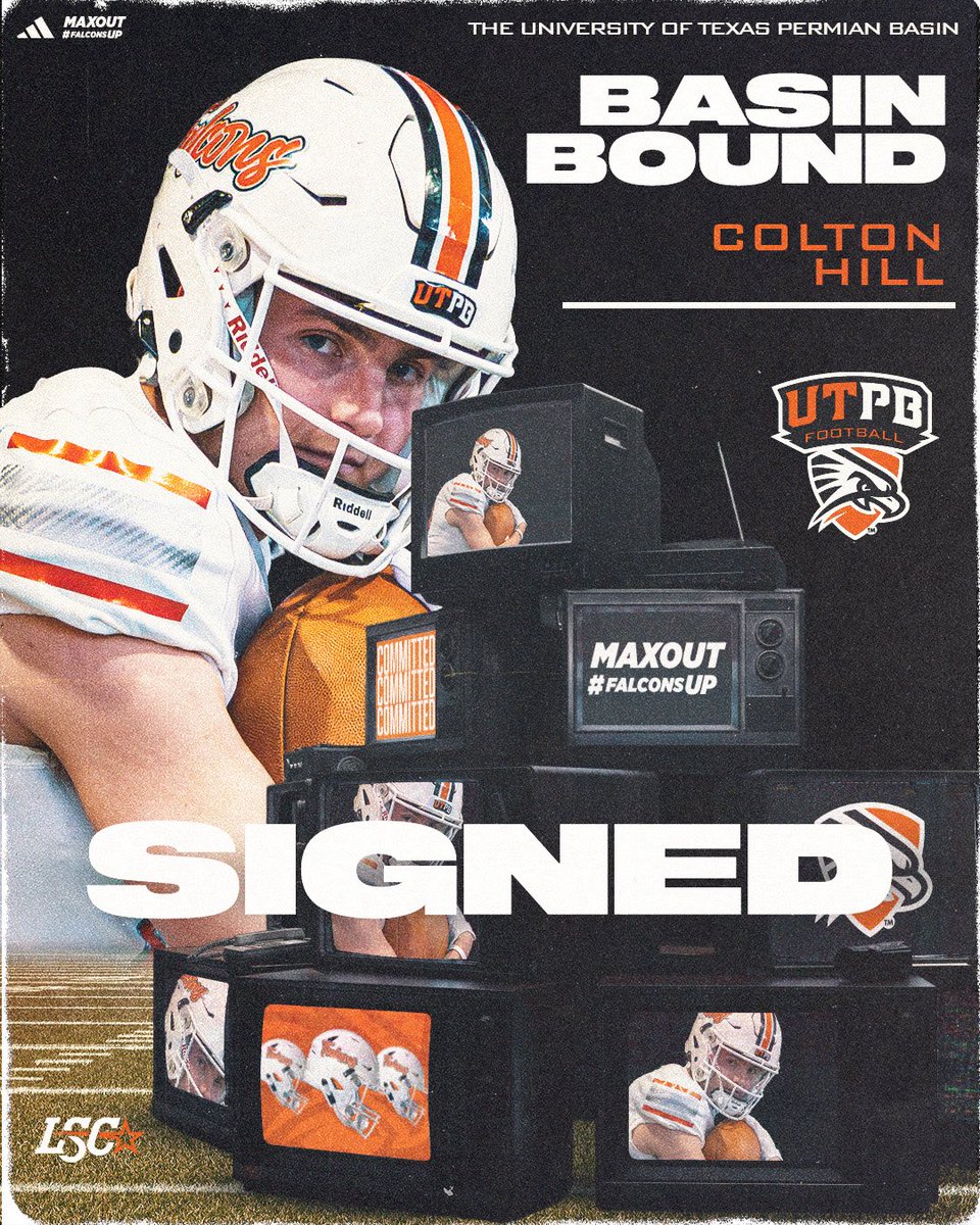 UTPBFootball's tweet photo. Colton Hill is officially a FALCON! 
@ColtonHill1212 https://t.co/IcUbMwL7Ov