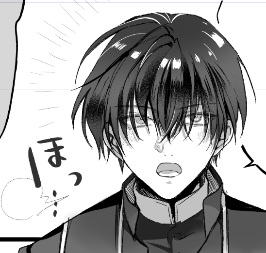 顔かわいく描けても前髪長いからすべてが潰れるんだよな。ちょっとアップ
塩梅むずかし 
