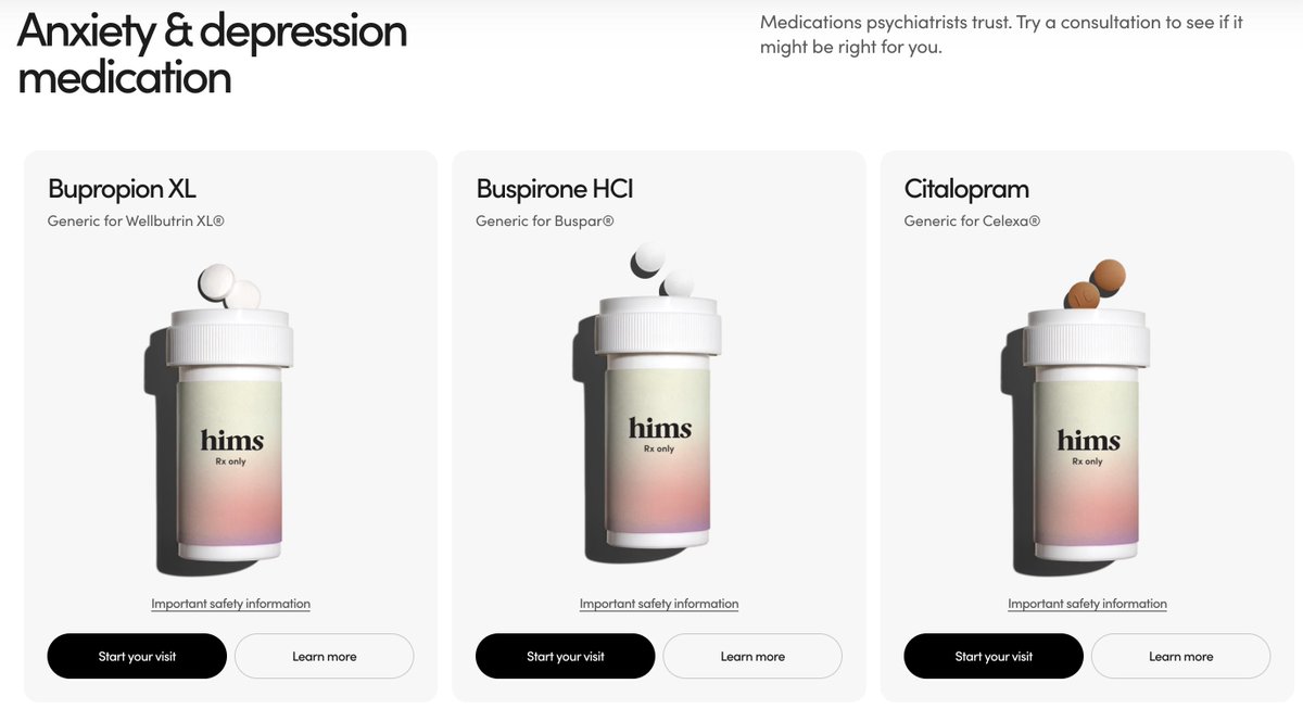 Trouble dealing with the market selloff?

Try $HIMS anxiety and depression medications :)