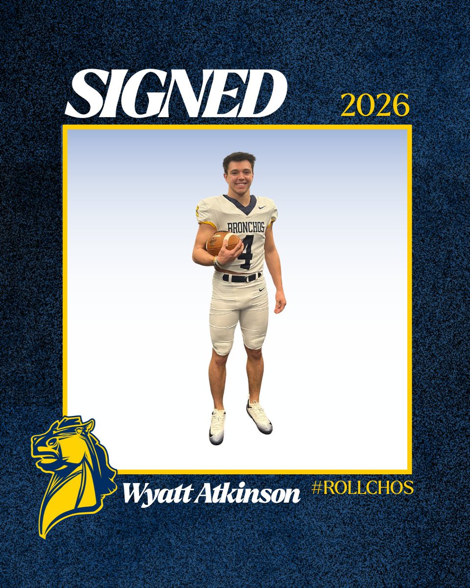 ucobronchofb's tweet photo. It's Official, welcome to UCO @wyattatkinson_4 
High School: Perkins-Tyron
Position: SAF

#RollChos26 #NSD26 https://t.co/RouarmhL0T