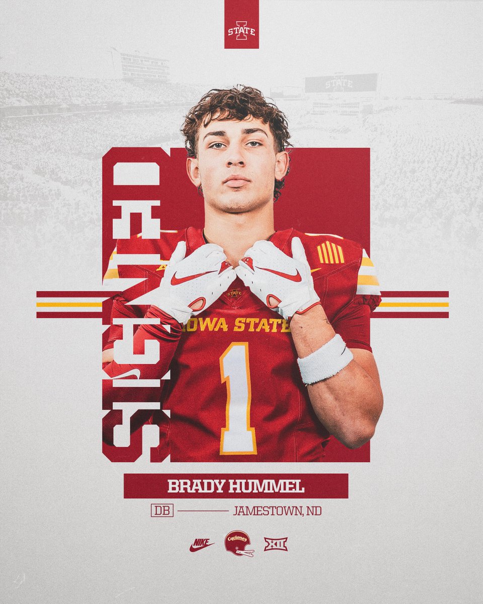 Signed✍️

Welcome to Ames, <a href="/BradyHummel4/">Brady Hummel</a>🌪️