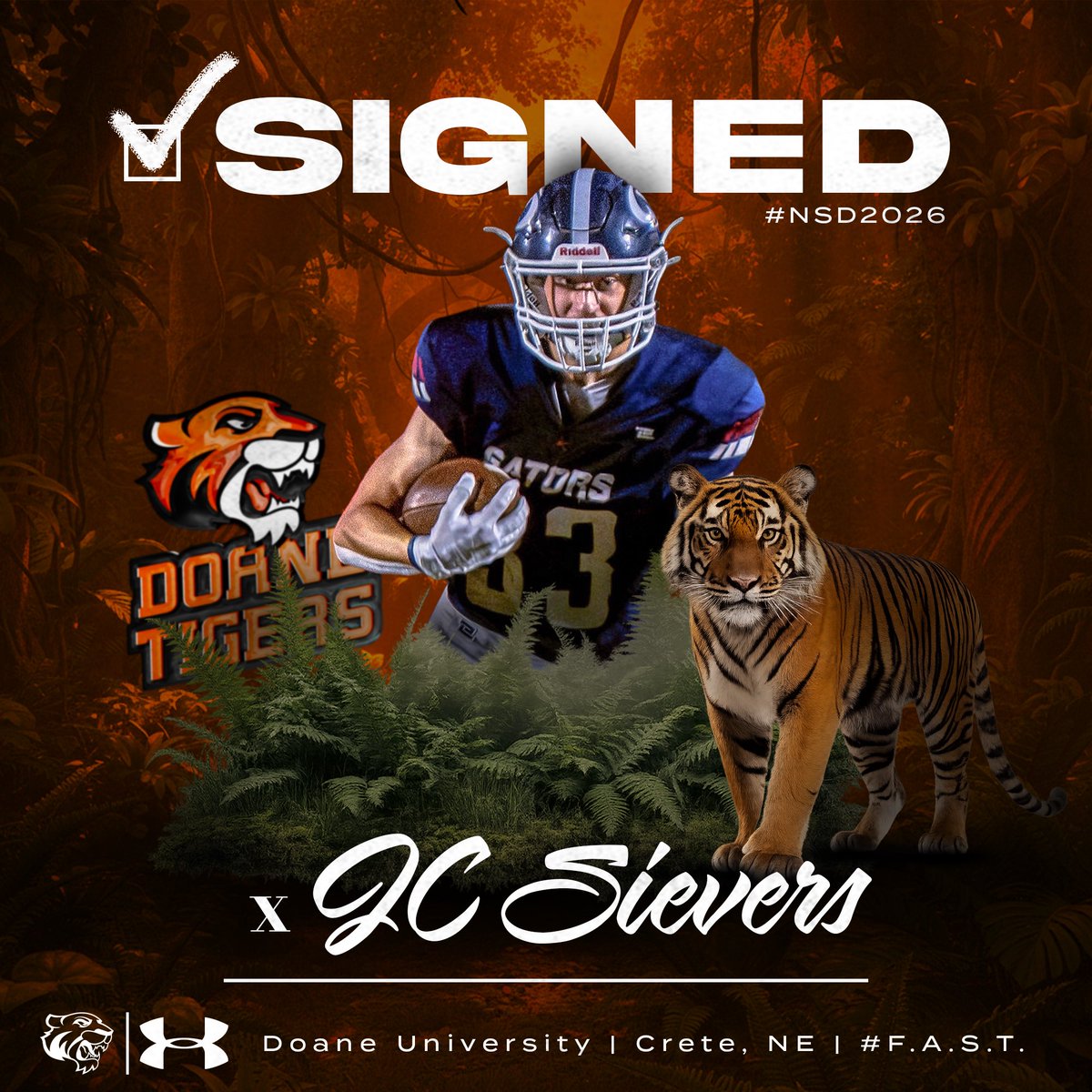 DoaneFootball's tweet image. #FAST 

✒️ signed to Run with the Den 🐅

JC Sievers

Welcome to the Tiger Family
