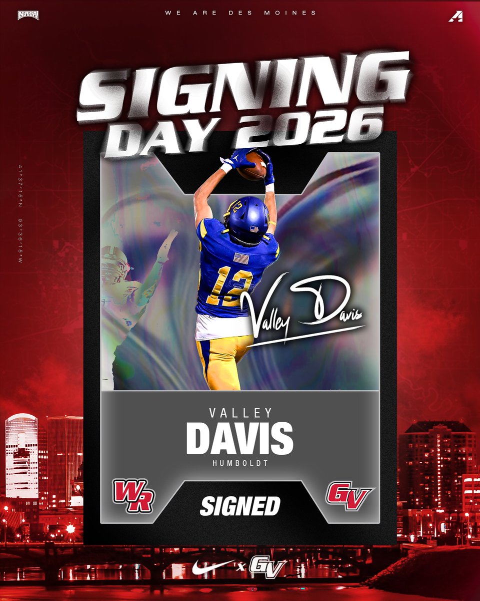𝐒𝐈𝐆𝐍𝐄𝐃‼️

Welcome <a href="/valleydavis07/">Valley Davis</a> to the Viking football family!

🎞️ ow.ly/p5cw50Y8McO

#WEAREDSM | #TheRightWayToPlay