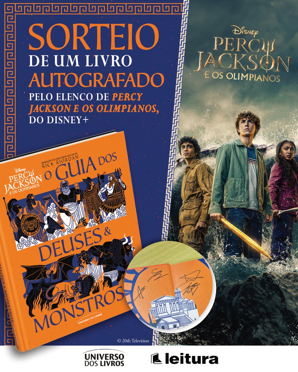 🚨 VEIO AÍ!!!

Sorteio de 3 exemplares do livro "O Guia dos Deuses e Monstros" autografados pelo elenco de Percy Jackson e os Olimpianos, da Disney! ⚡️

Corre para participar lá rede vizinha.