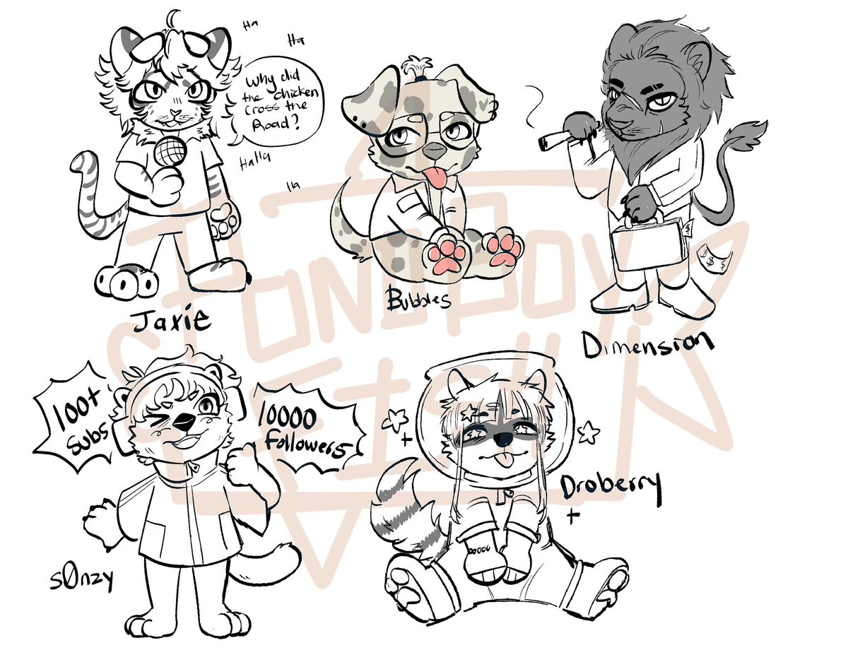bennholds's tweet photo. Made my viewers into furries in yesterday’s stream! I had a blast!! 

Art account: @PondBoyFish 
#furryart #smallstreamer #artist #chibi #furry https://t.co/08FMG0BBJi