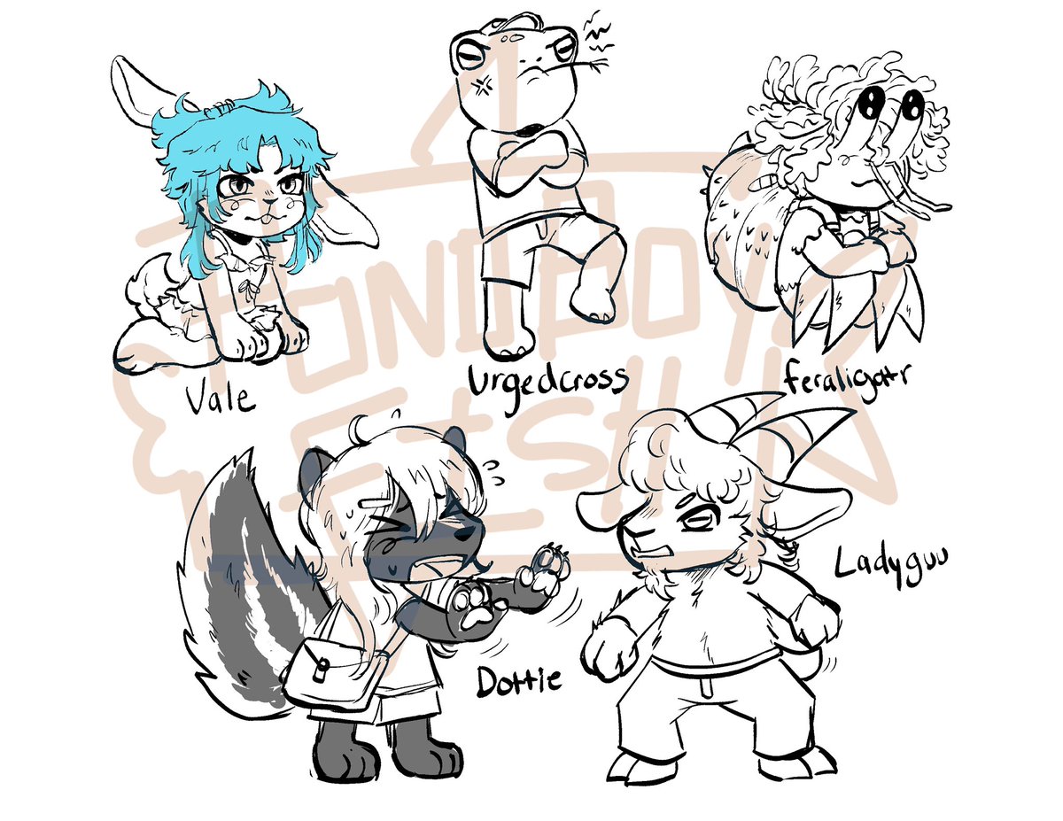 bennholds's tweet photo. Made my viewers into furries in yesterday’s stream! I had a blast!! 

Art account: @PondBoyFish 
#furryart #smallstreamer #artist #chibi #furry https://t.co/08FMG0BBJi