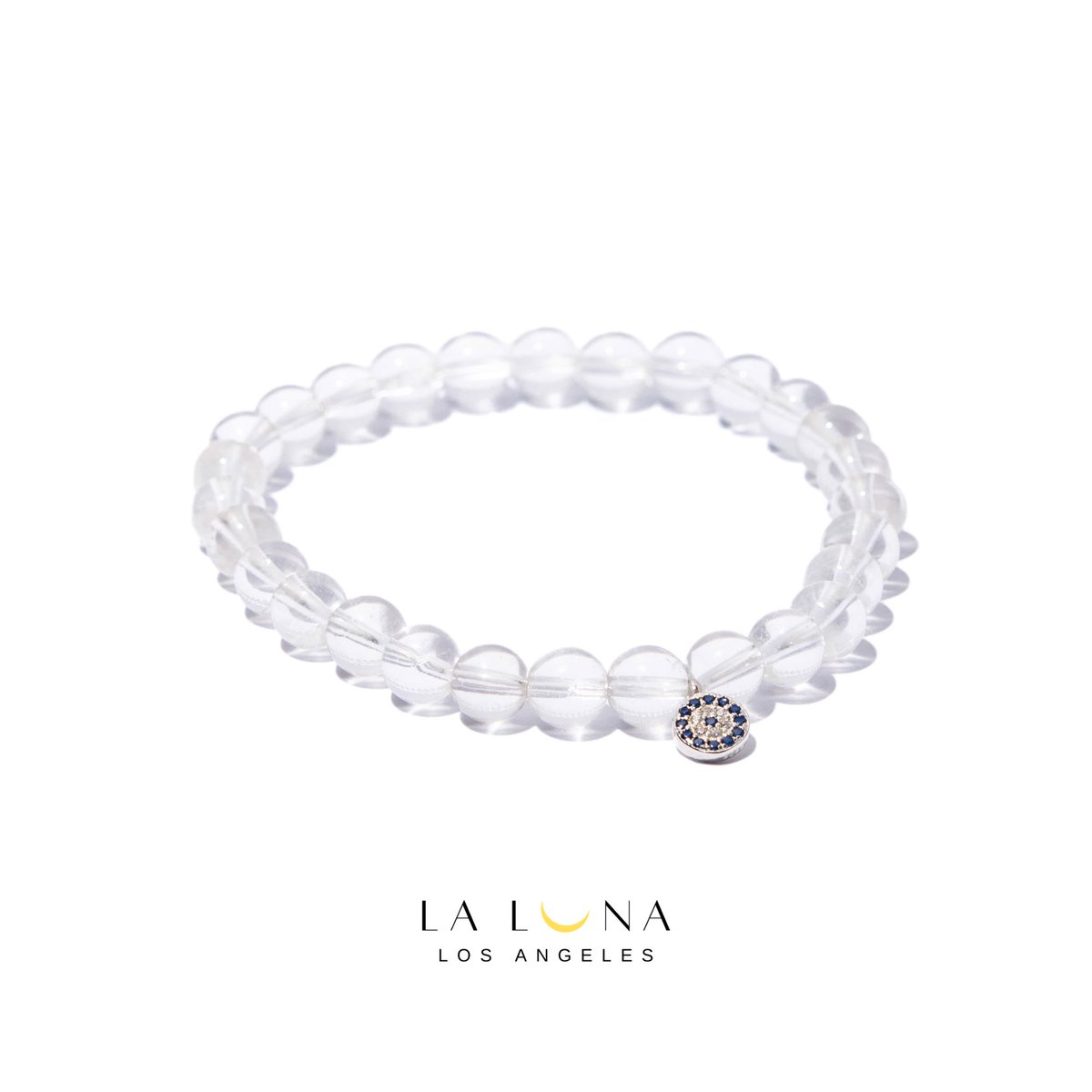 La Luna Los Angeles sterling silver evil eye jewelry 🧿 crystal quartz bracelet 🧿
