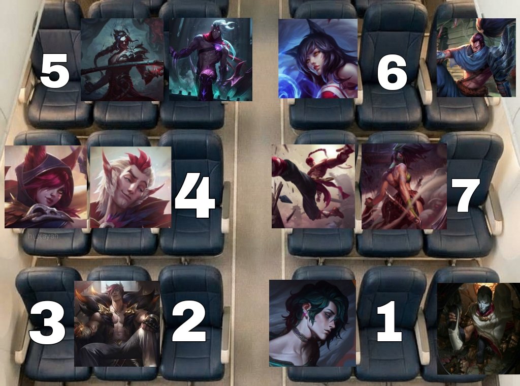 hi_xayah's tweet image. you're stuck on a 10 hour flight, where are you sitting? 😼