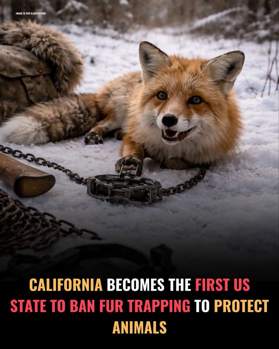 Protect_Wldlife's tweet image. No animal should suffer pain for fashion, profit, or human convenience.

California made history by becoming the first U.S. state to ban fur trapping, choosing compassion over cruelty and protecting wild animals from painful traps.